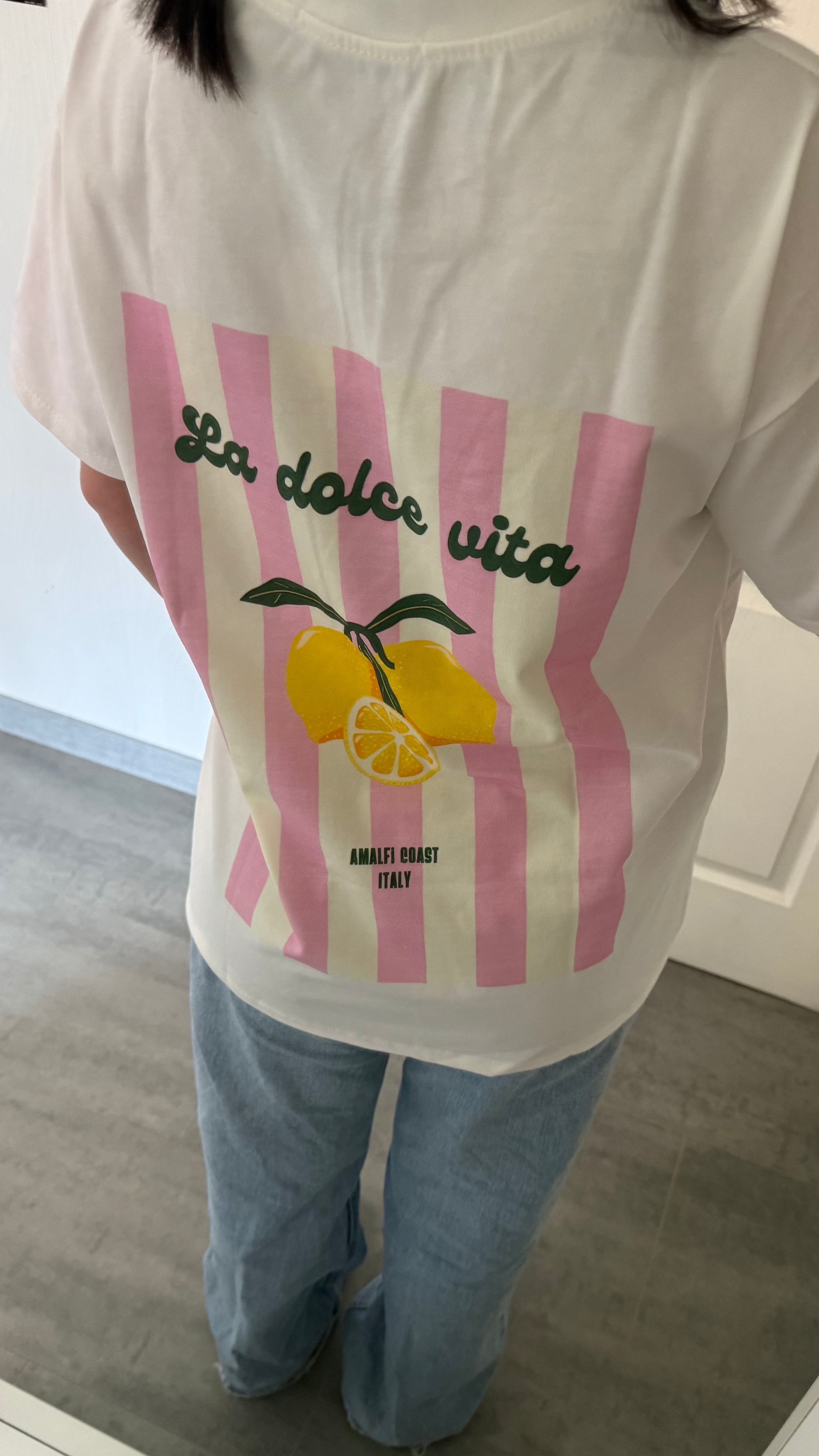 tee-shirt citron "La Dolce Vita"