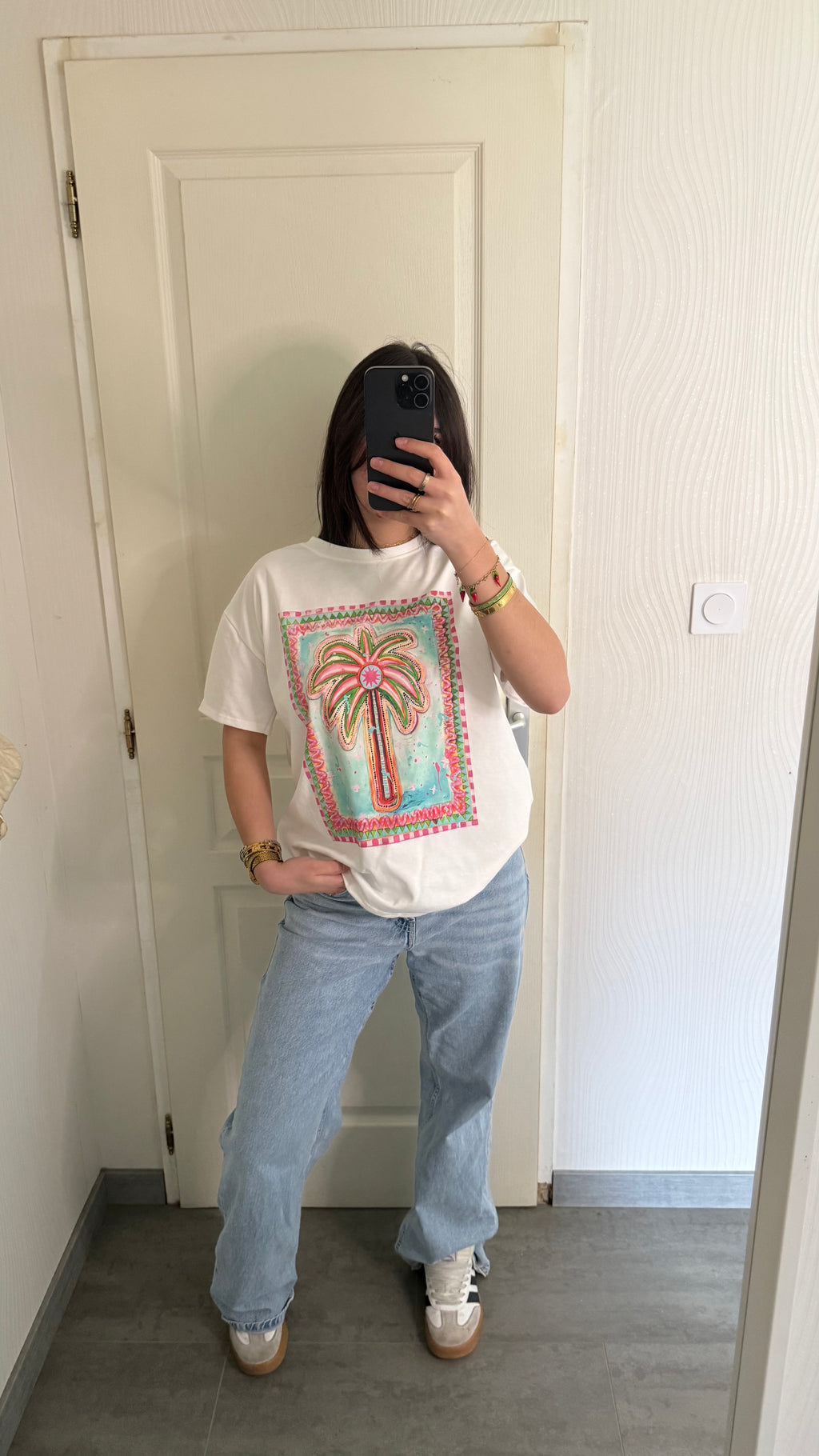 tee-shirt palmier coloré