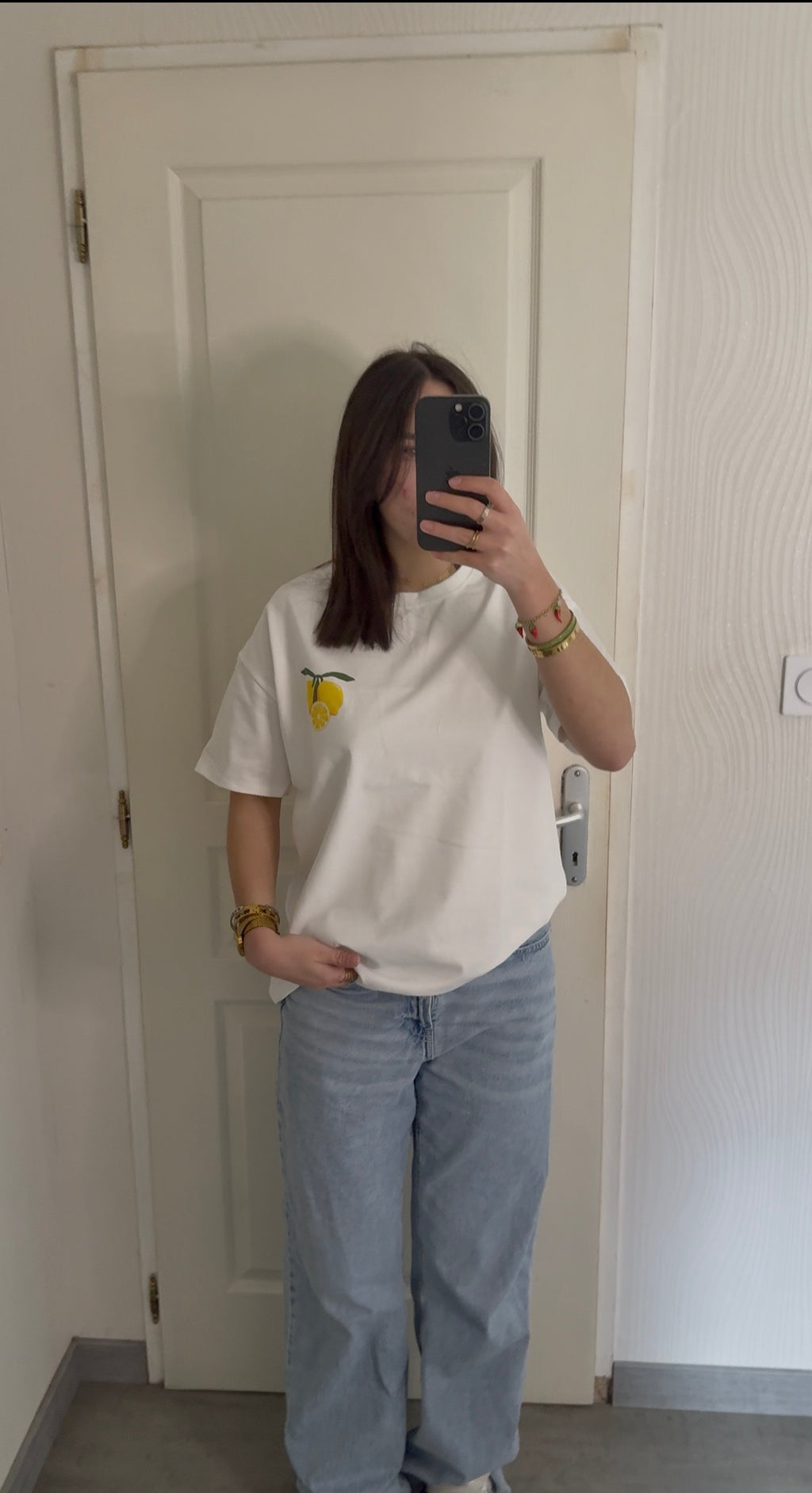 tee-shirt citron "La Dolce Vita"