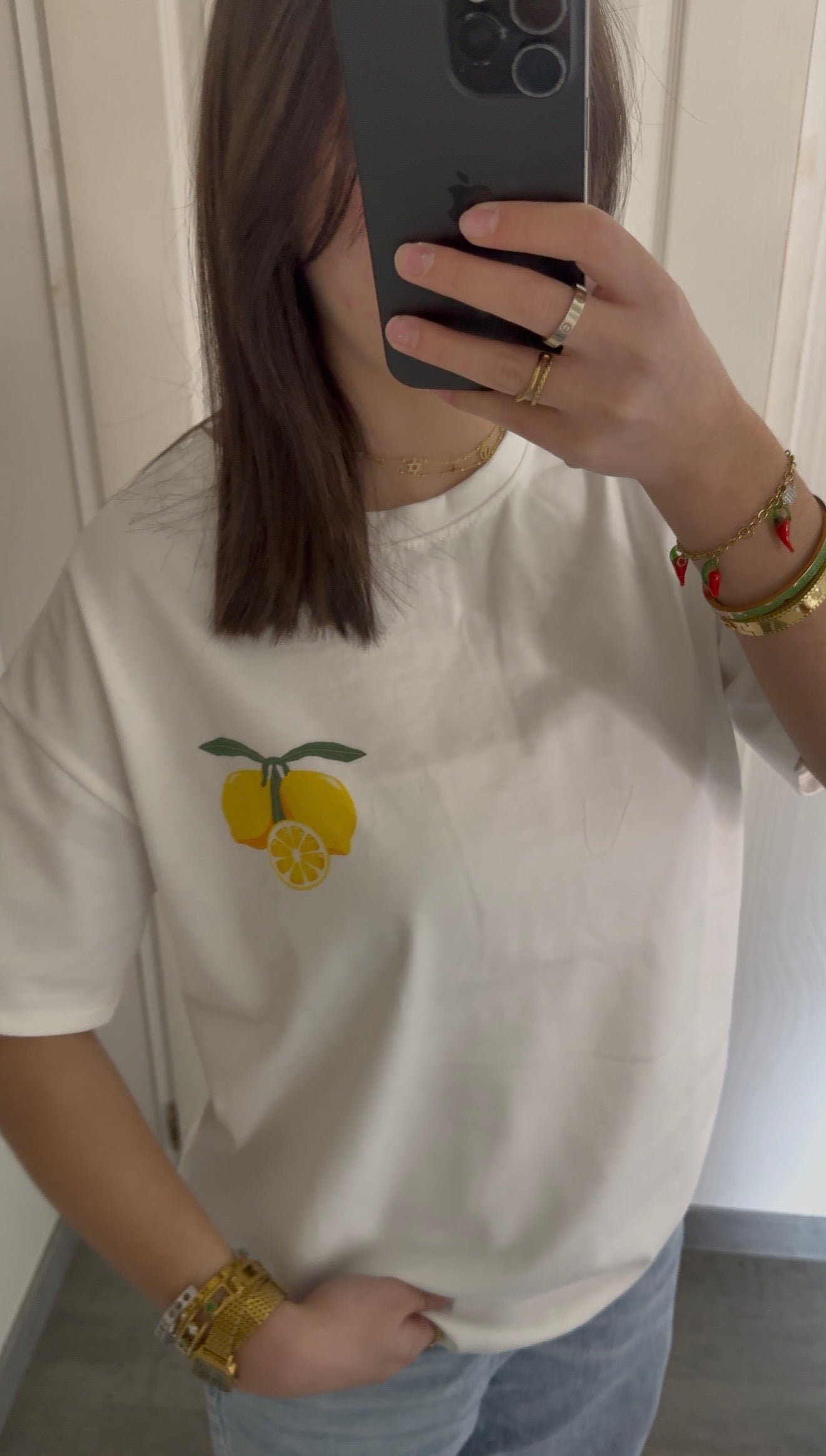 tee-shirt citron "La Dolce Vita"
