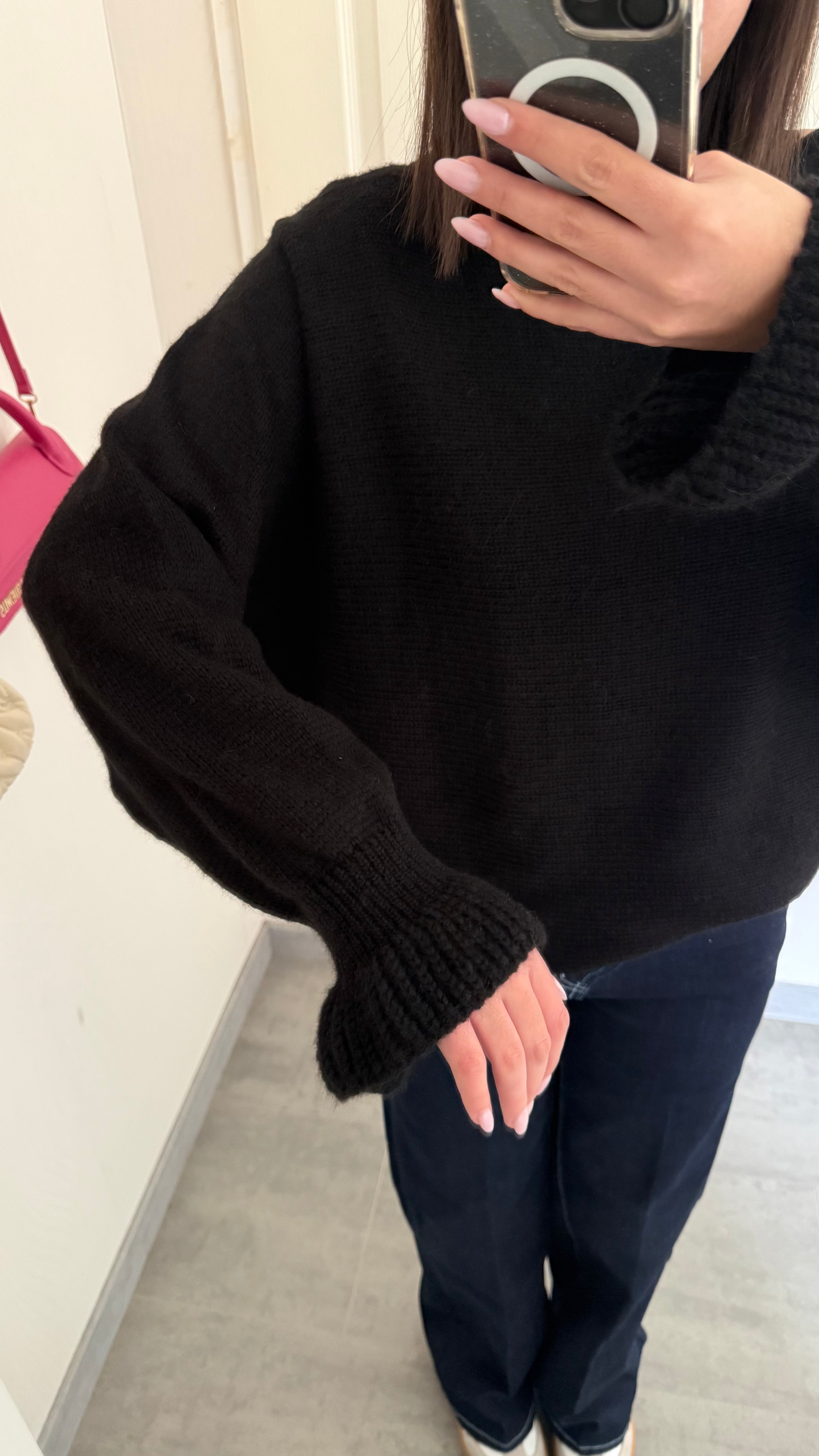 pull à manches plissée