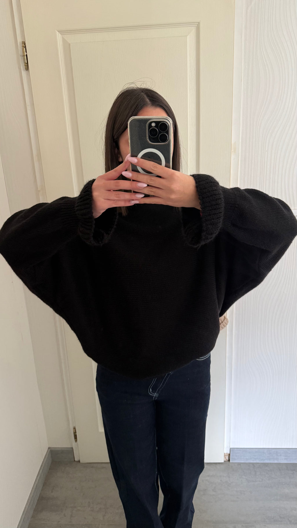 pull à manches plissée