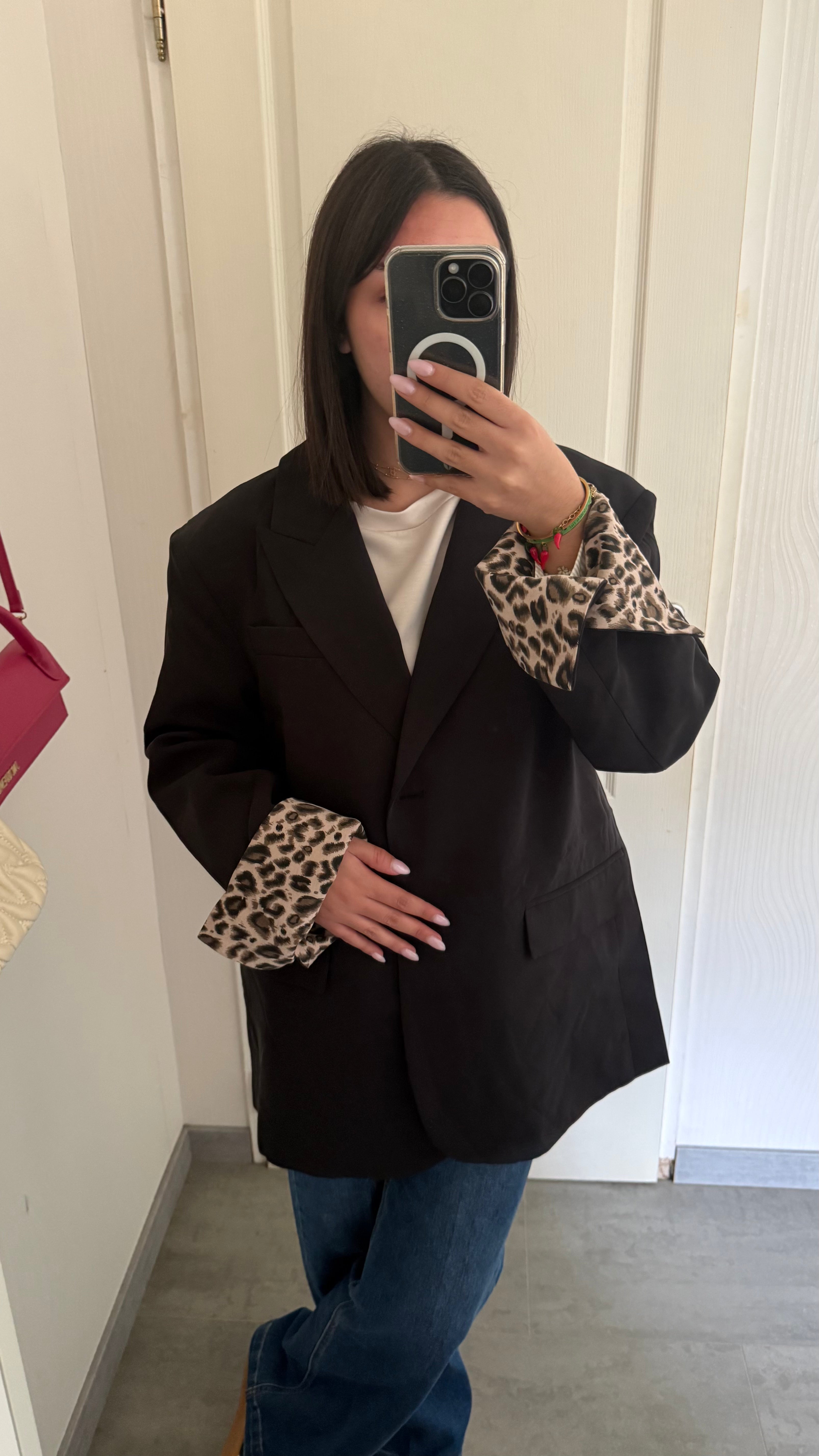 blazer détails léopard