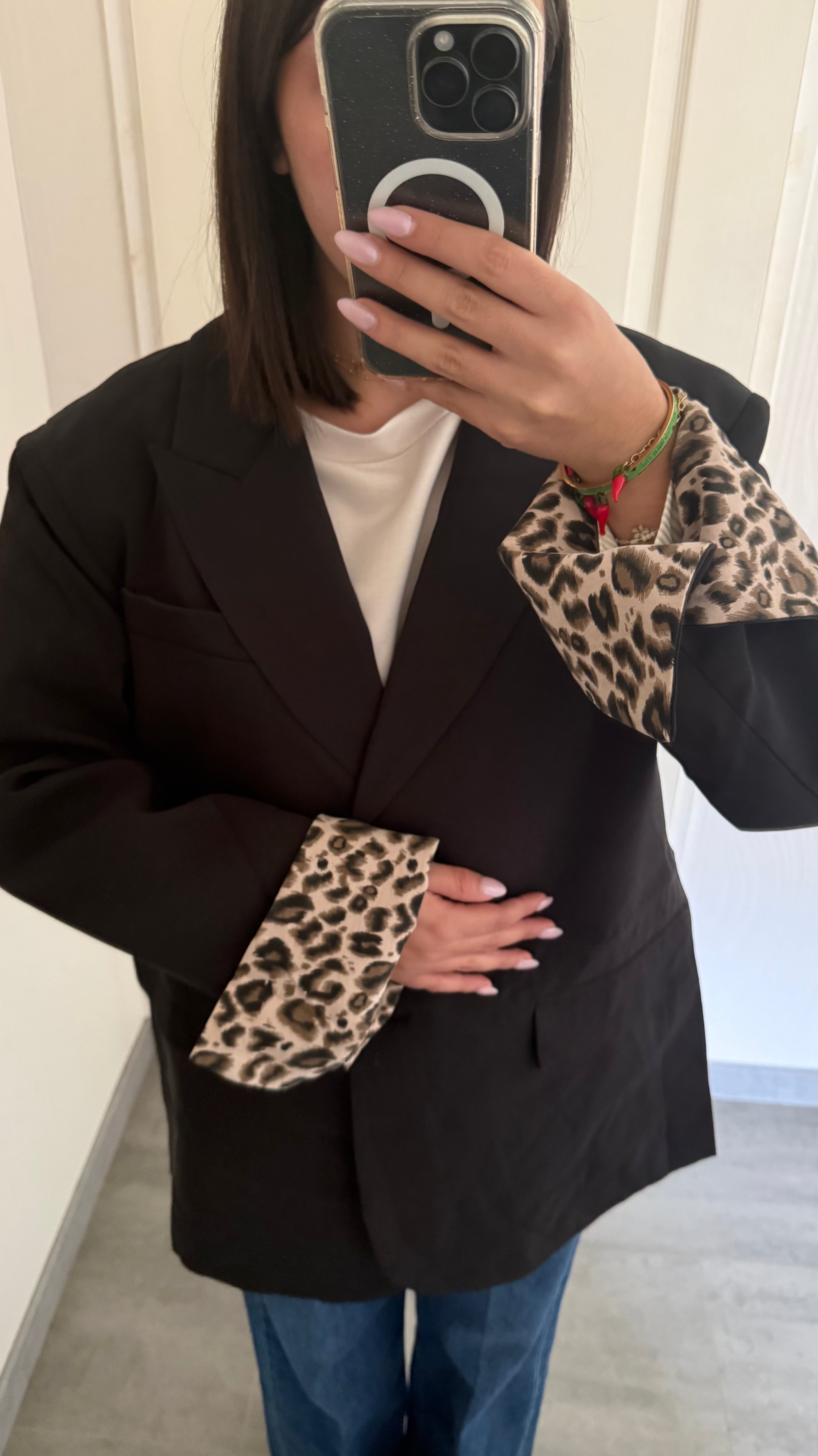 blazer détails léopard