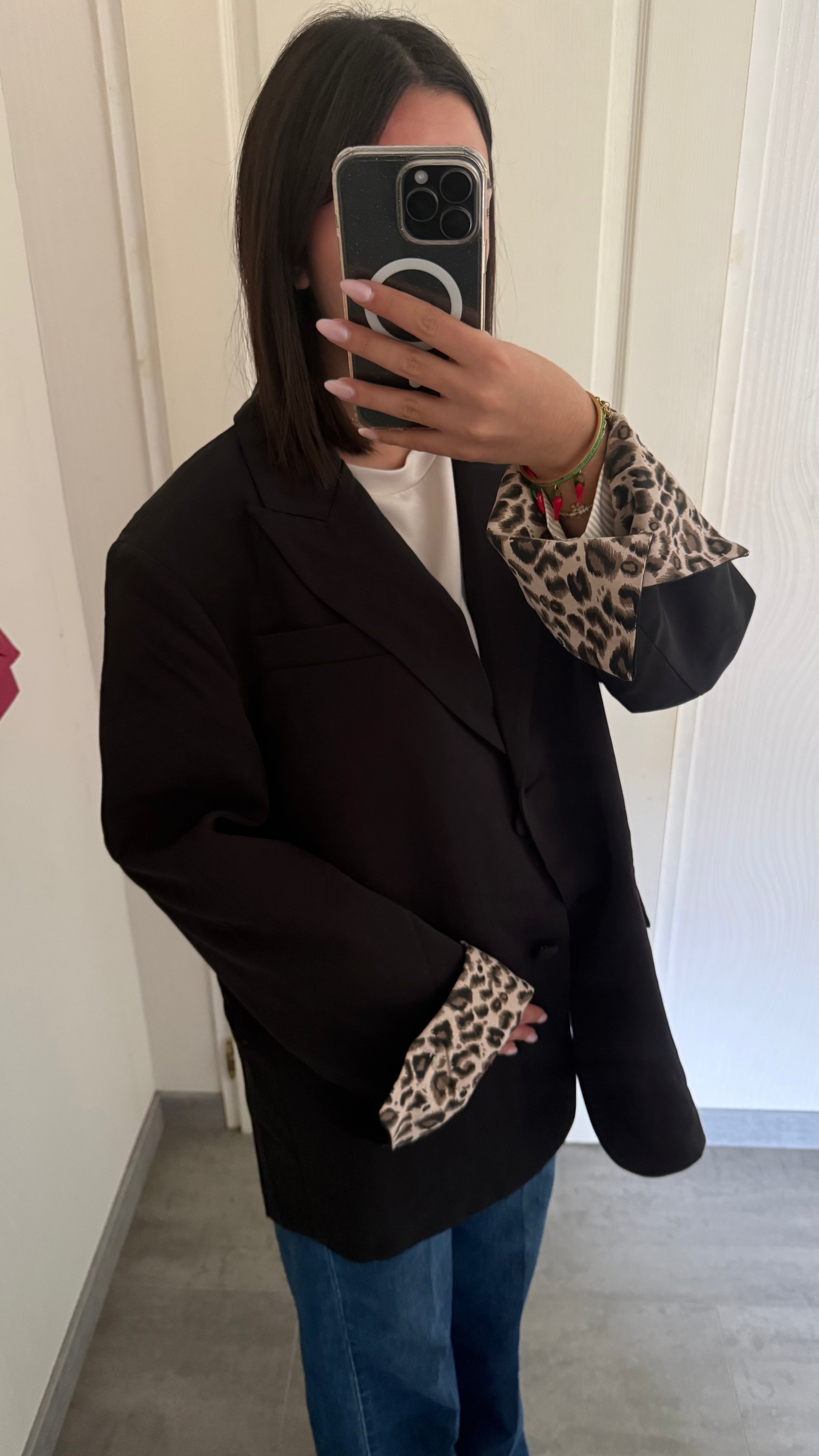 blazer détails léopard