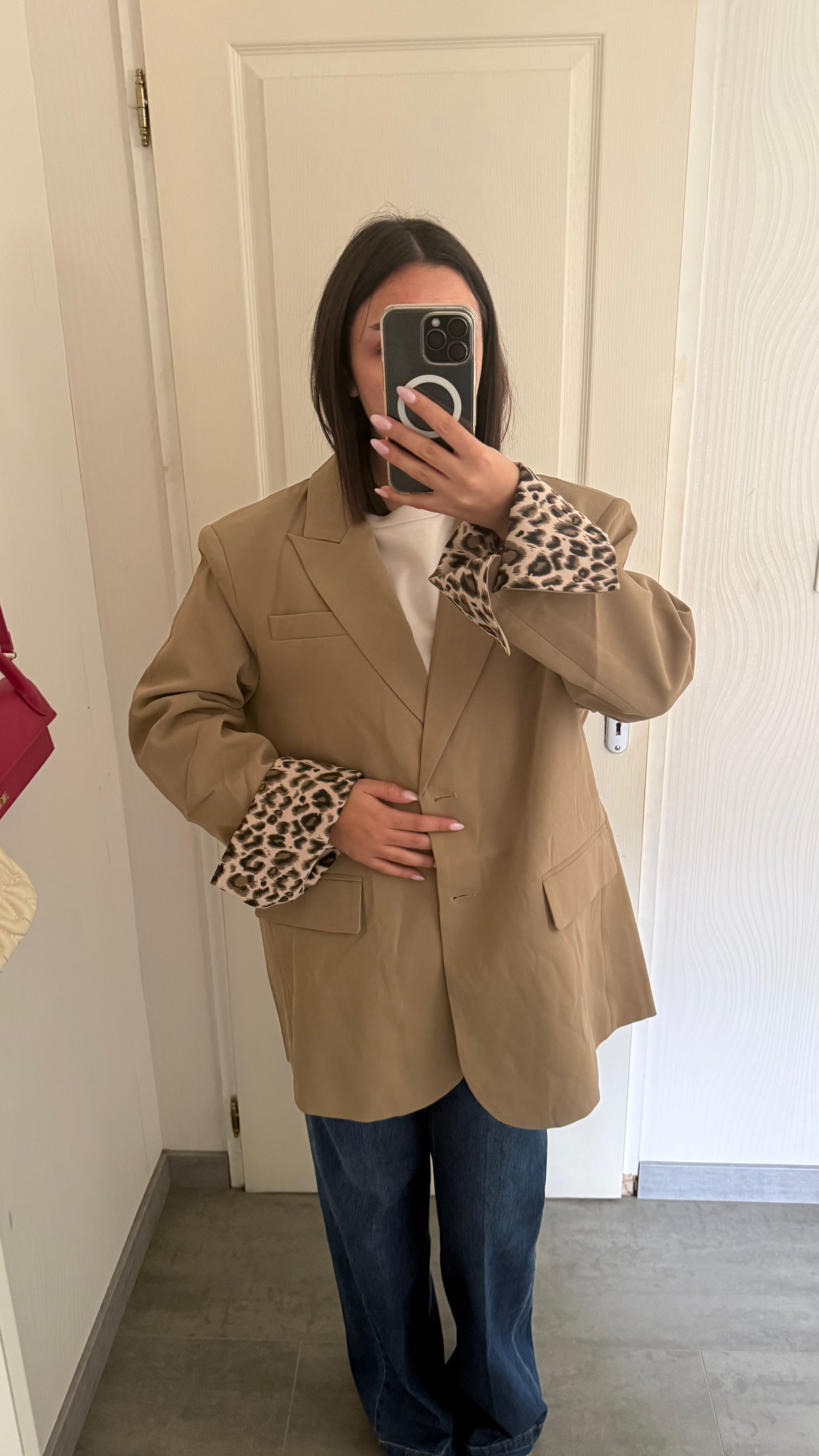 blazer détails léopard