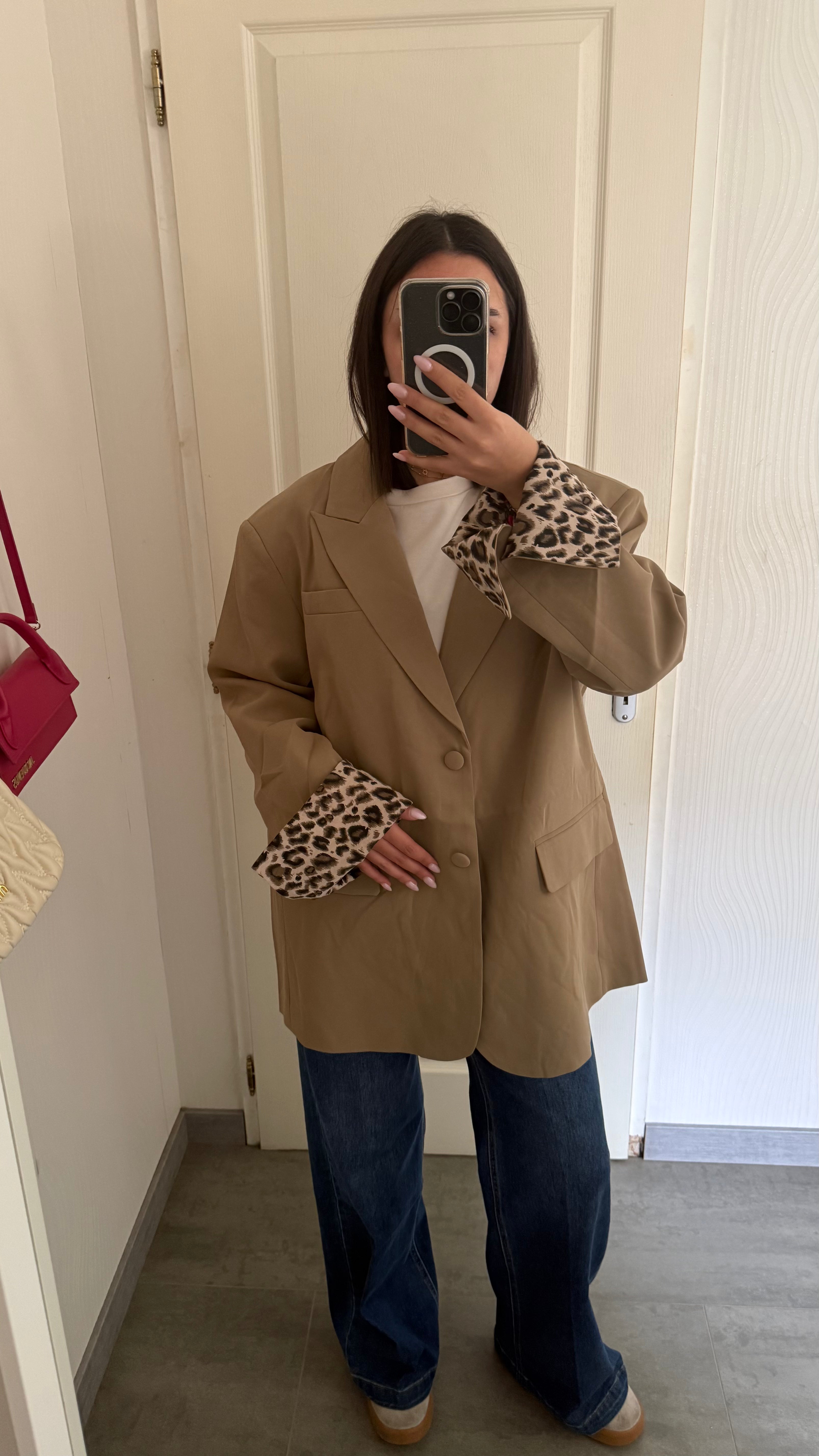 blazer détails léopard