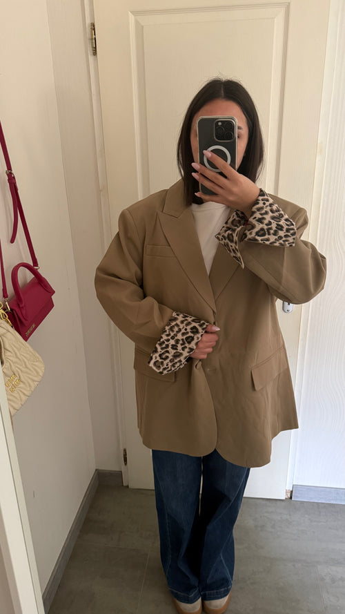 blazer détails léopard