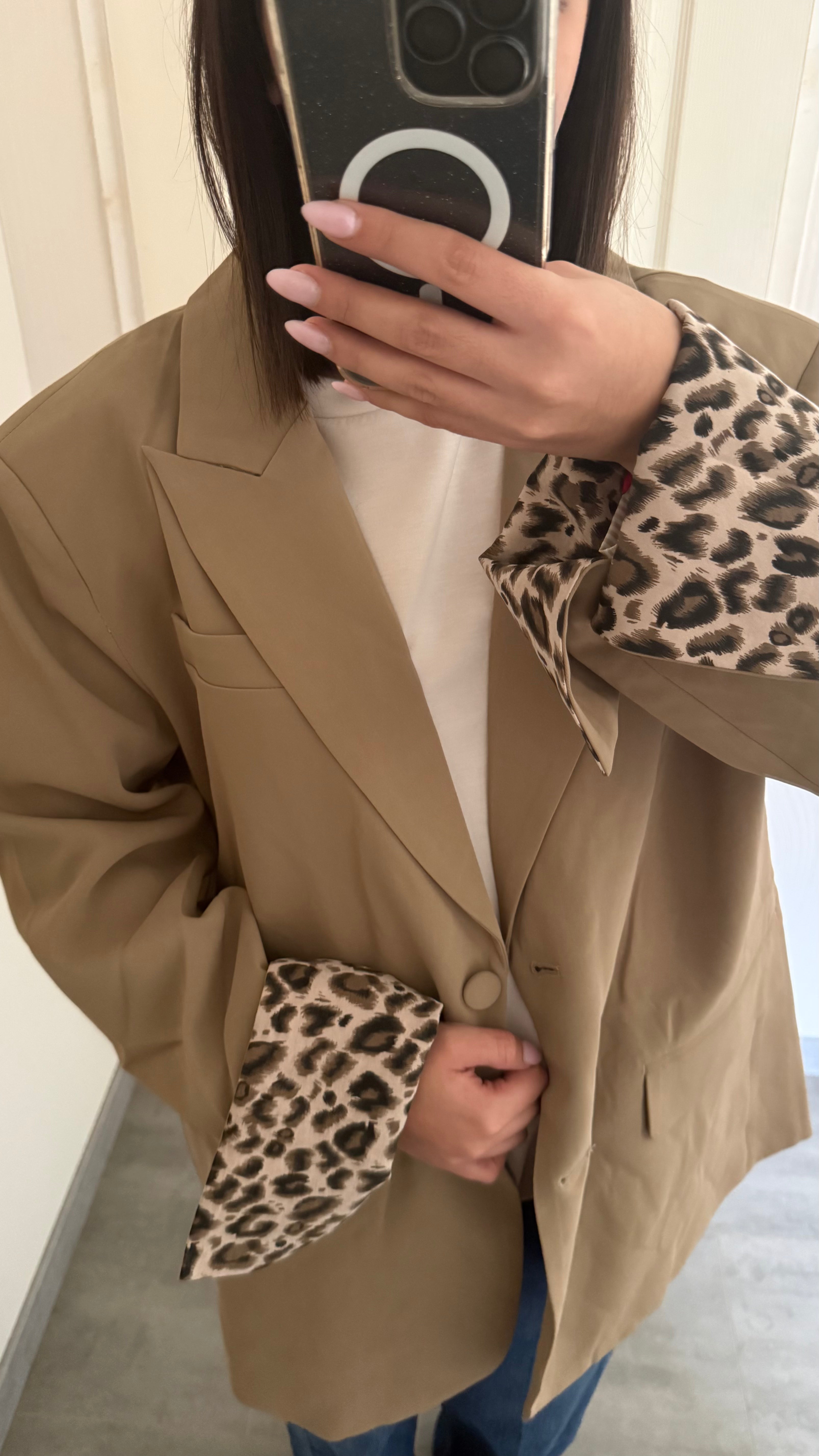 blazer détails léopard