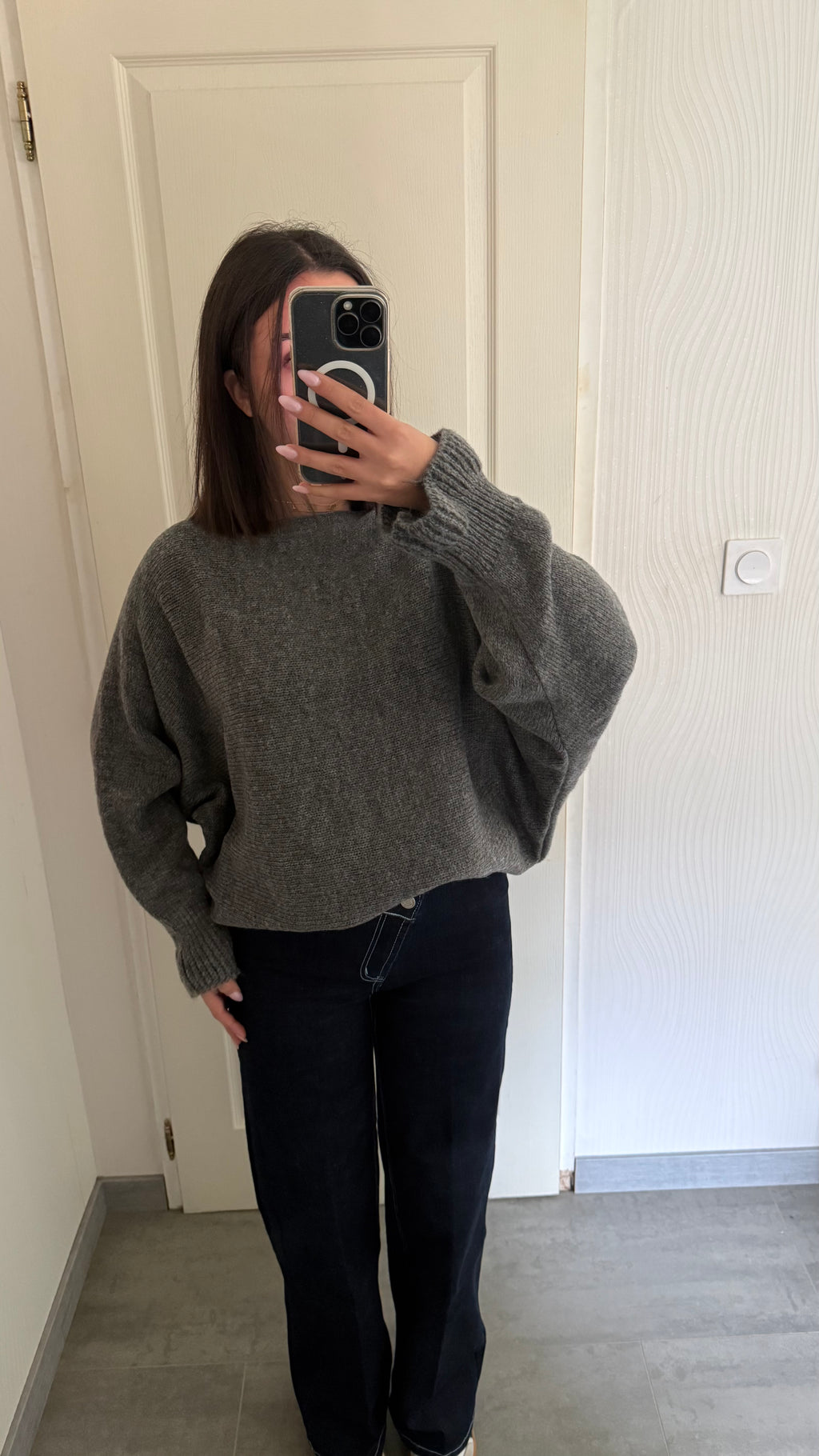 pull à manches plissée