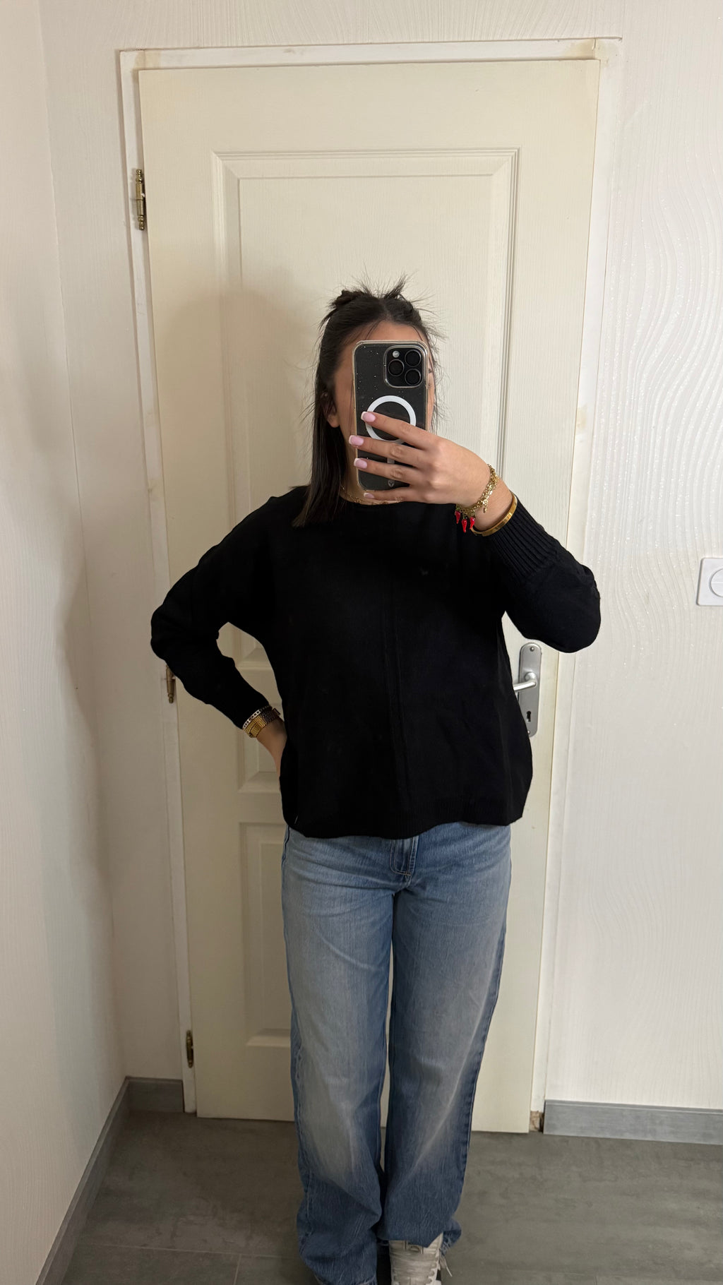 pull avec couture centrale