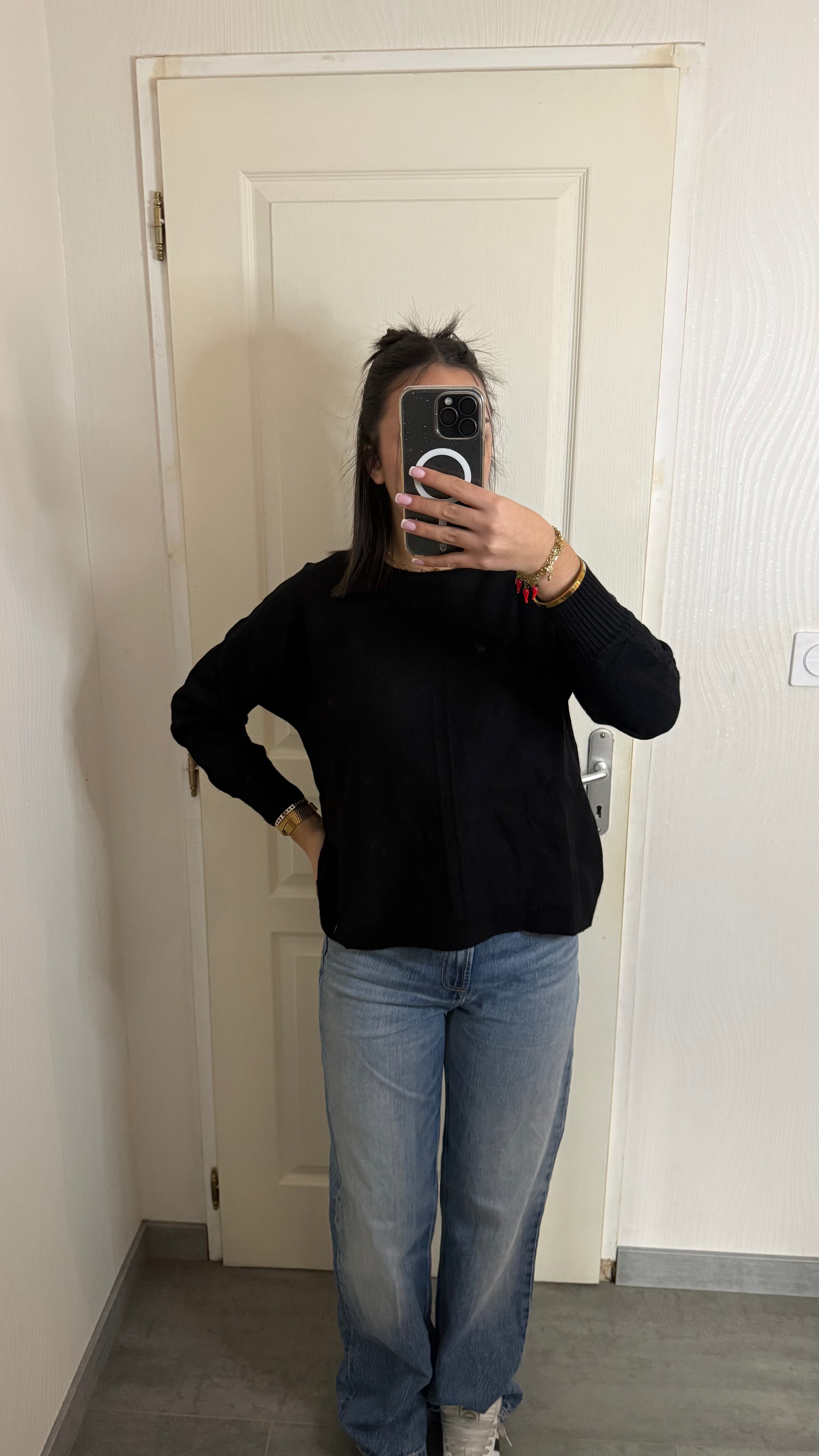 pull avec couture centrale