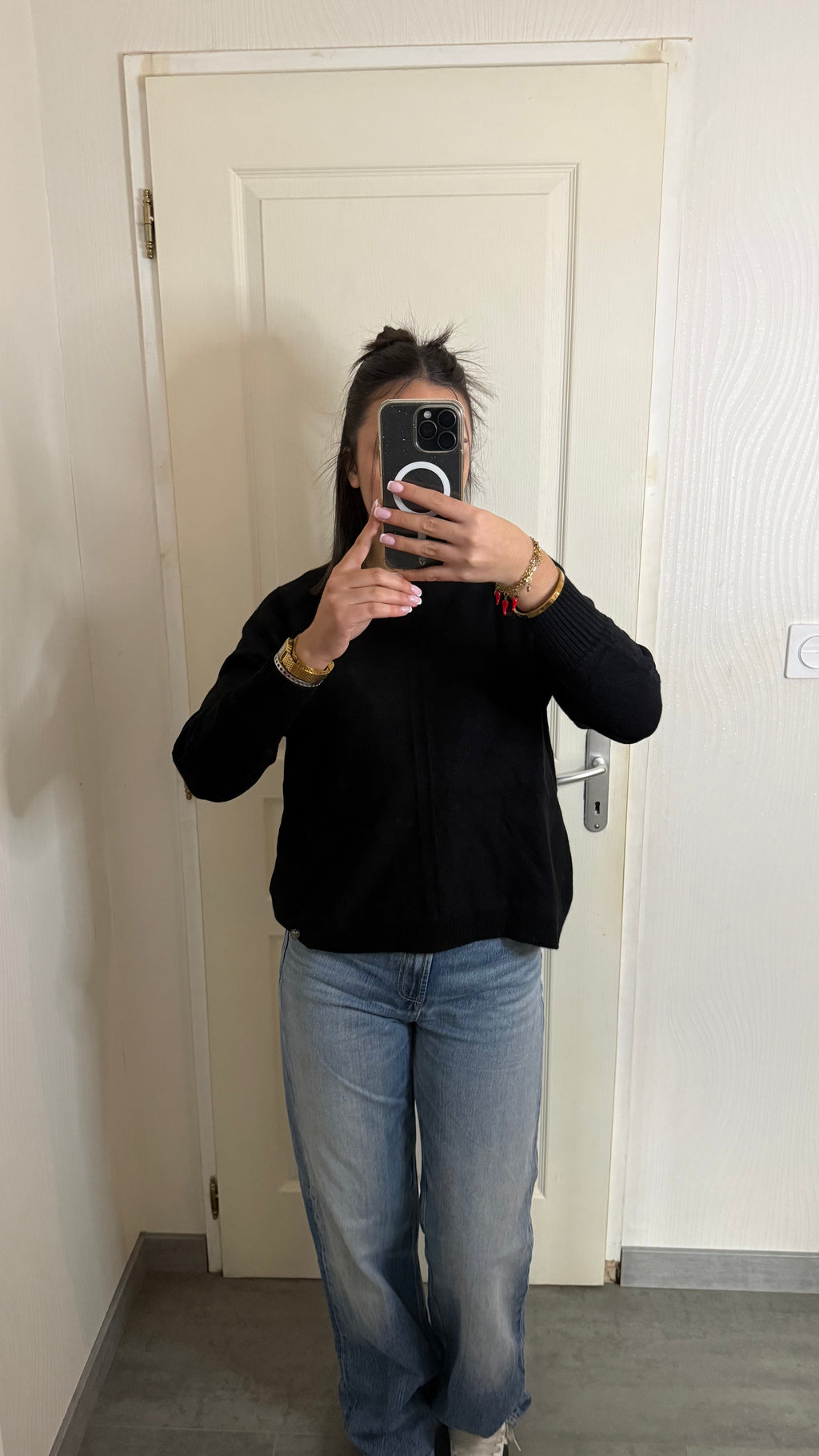 pull avec couture centrale