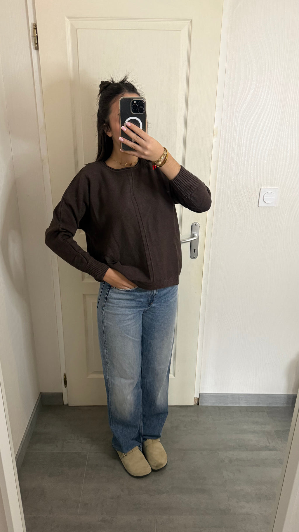 pull avec couture centrale