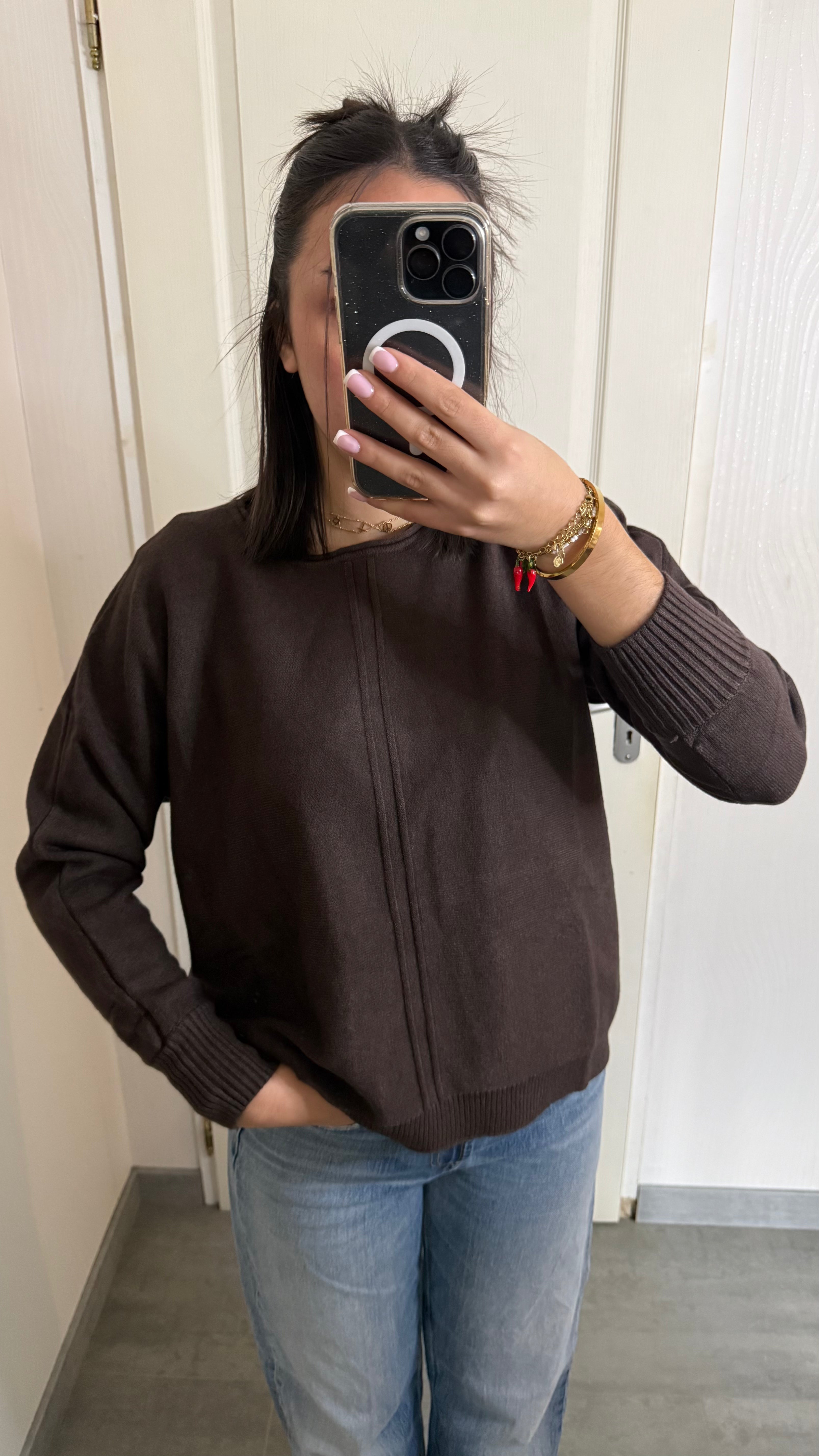 pull avec couture centrale