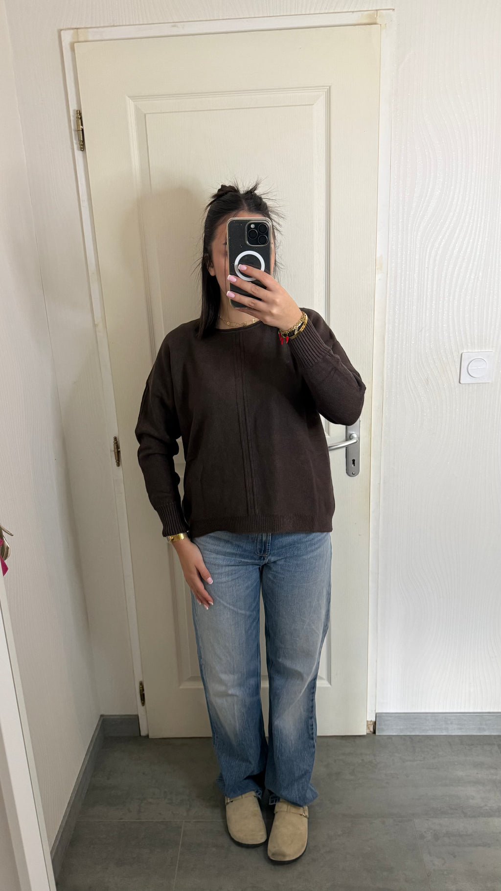 pull avec couture centrale
