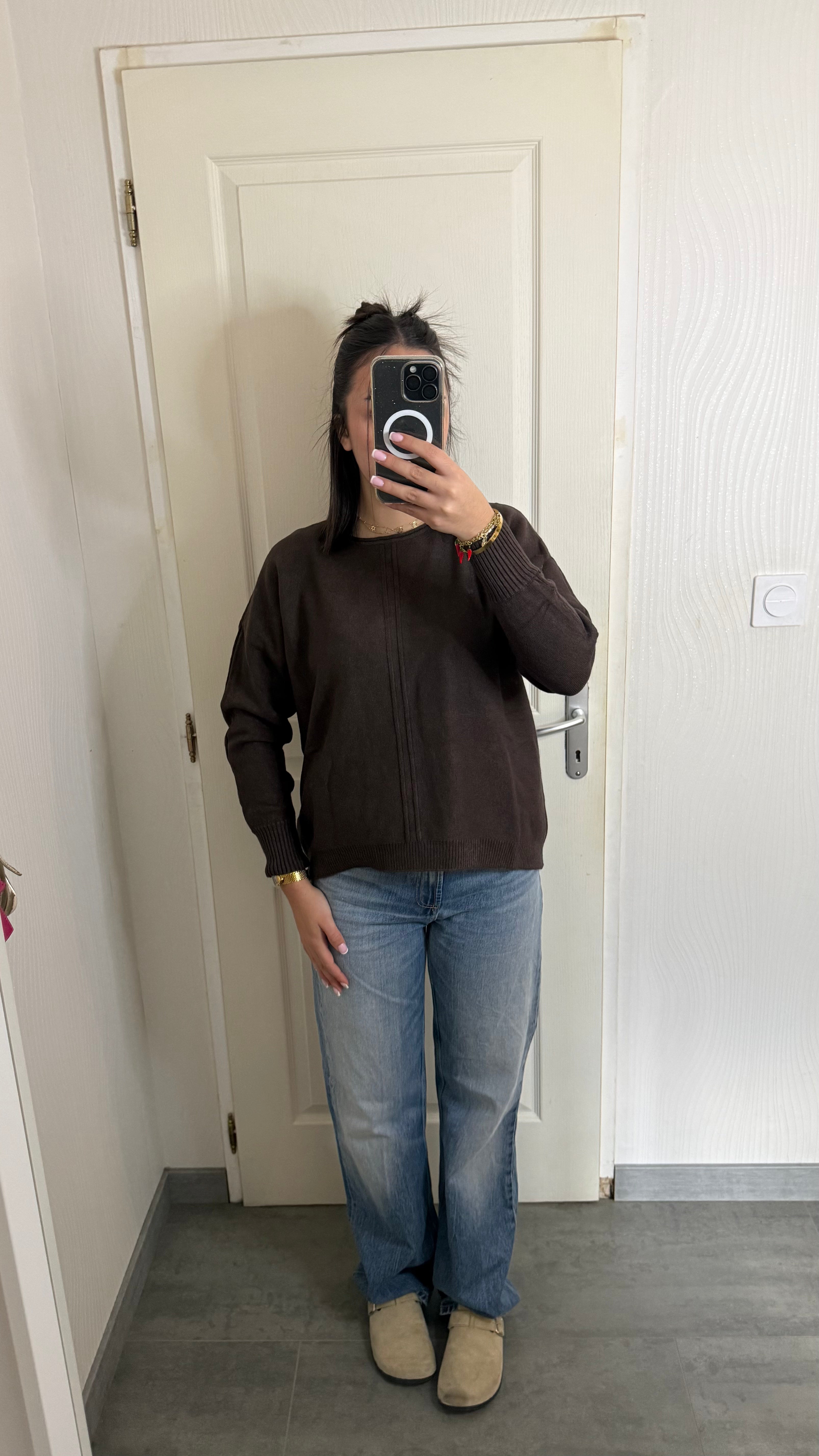 pull avec couture centrale