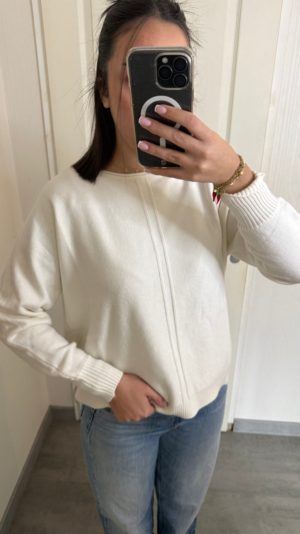 pull avec couture centrale