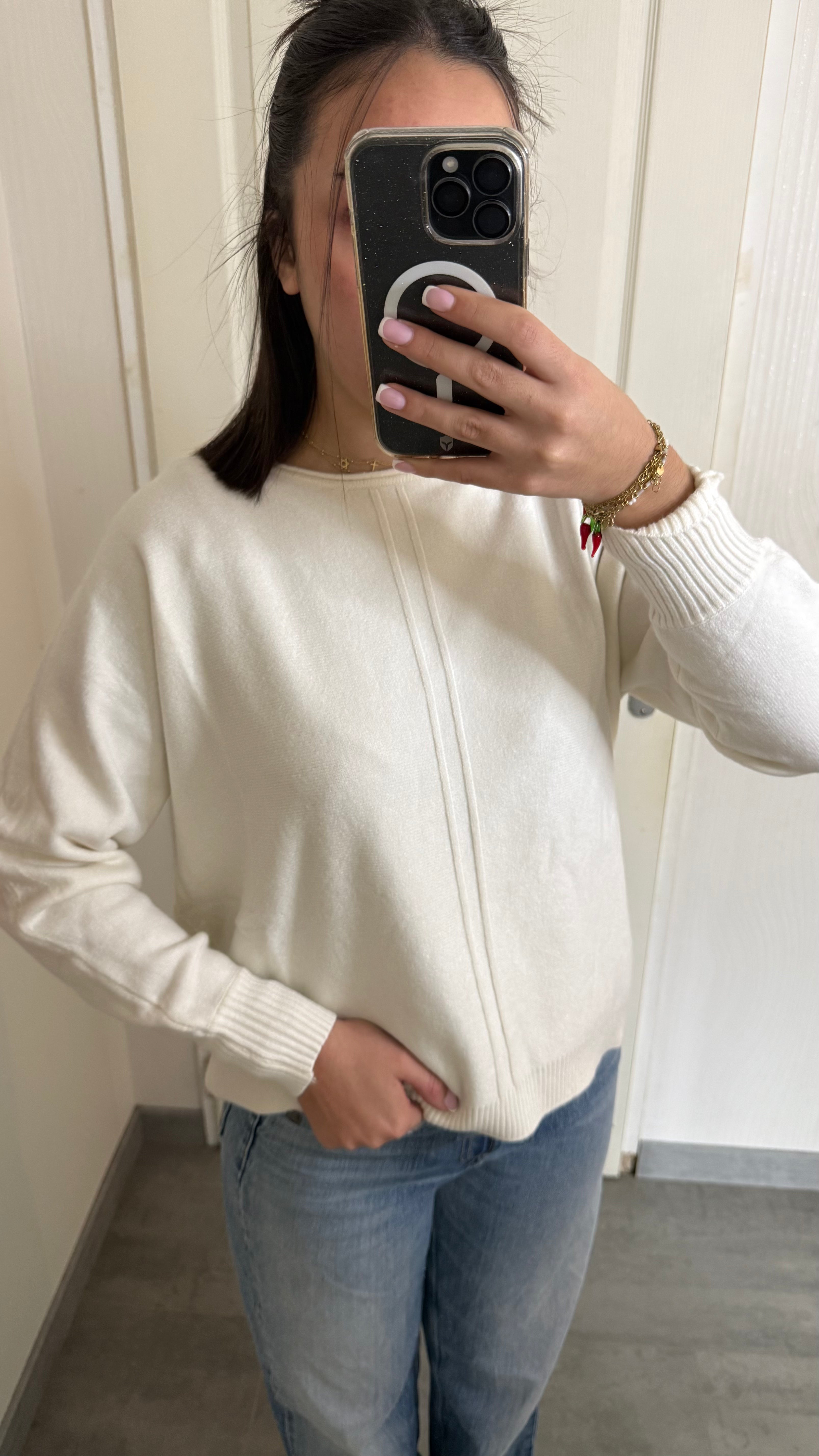 pull avec couture centrale