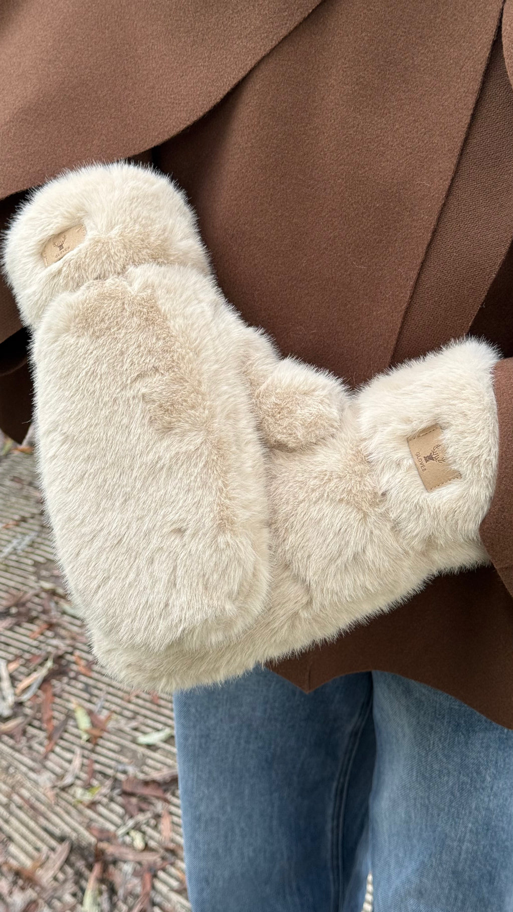Moufles style fourrure