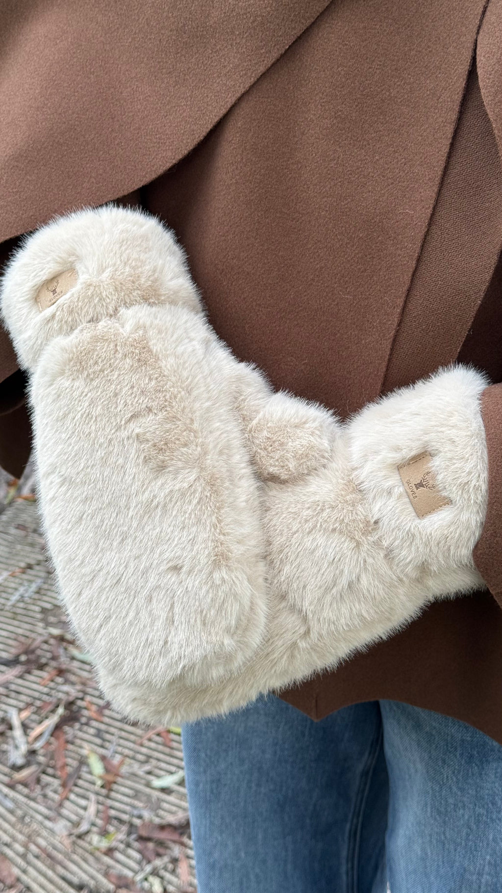 Moufles style fourrure