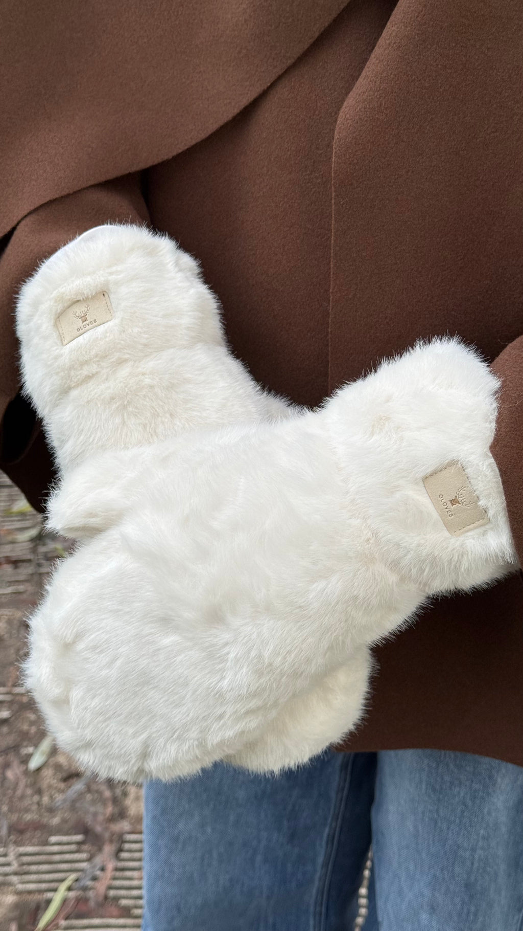 Moufles style fourrure