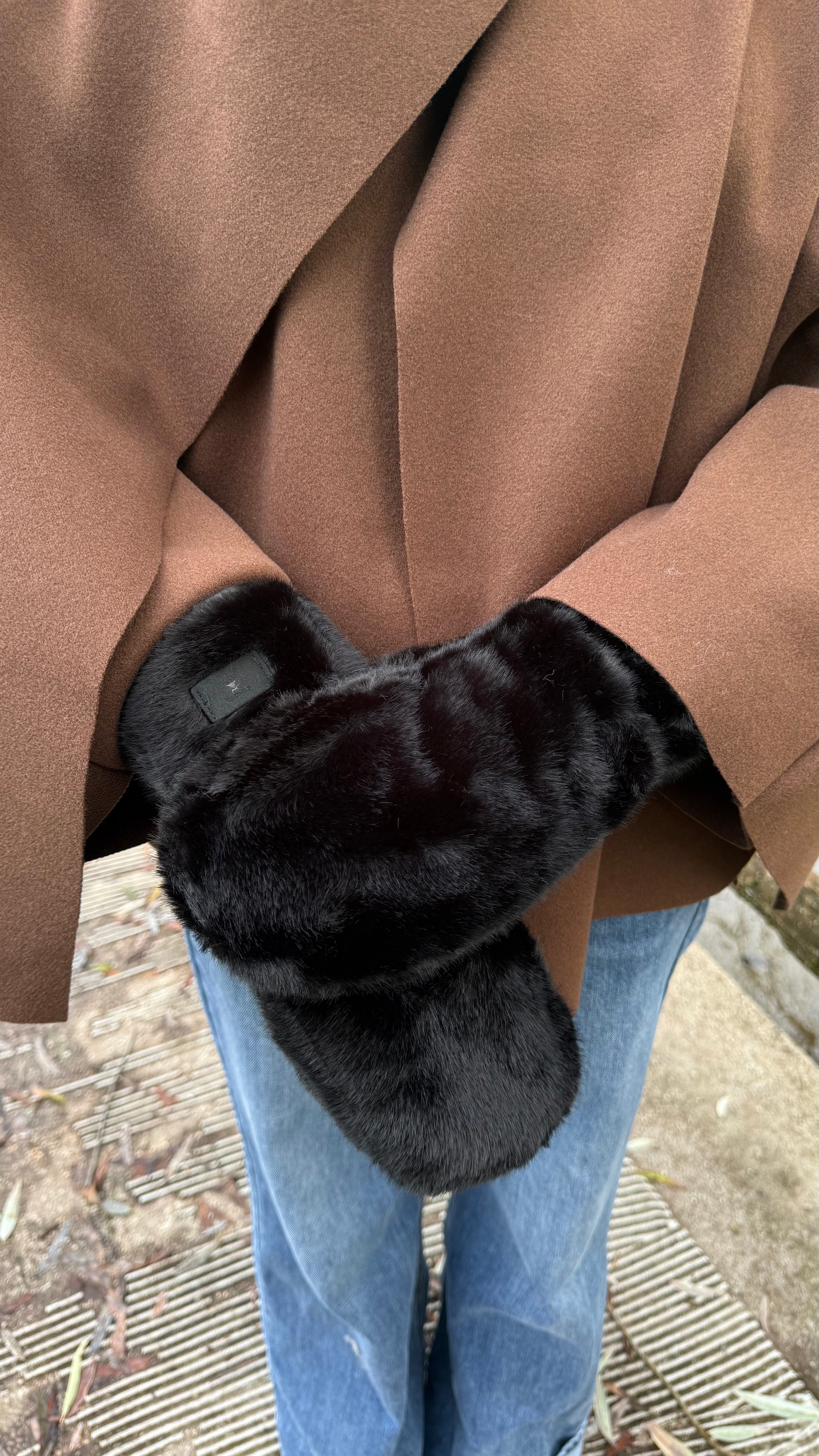 Moufles style fourrure