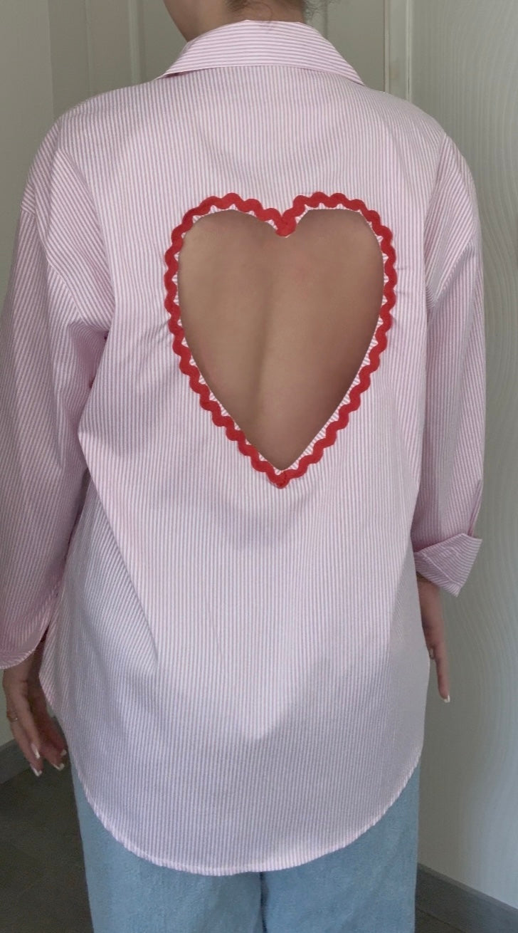 chemise dos nu coeur