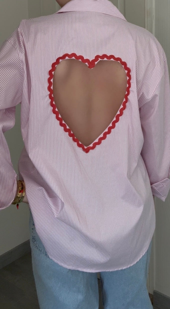 chemise dos nu coeur