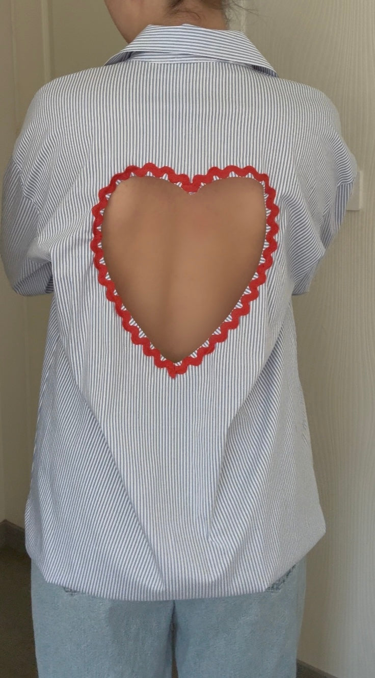 chemise dos nu coeur
