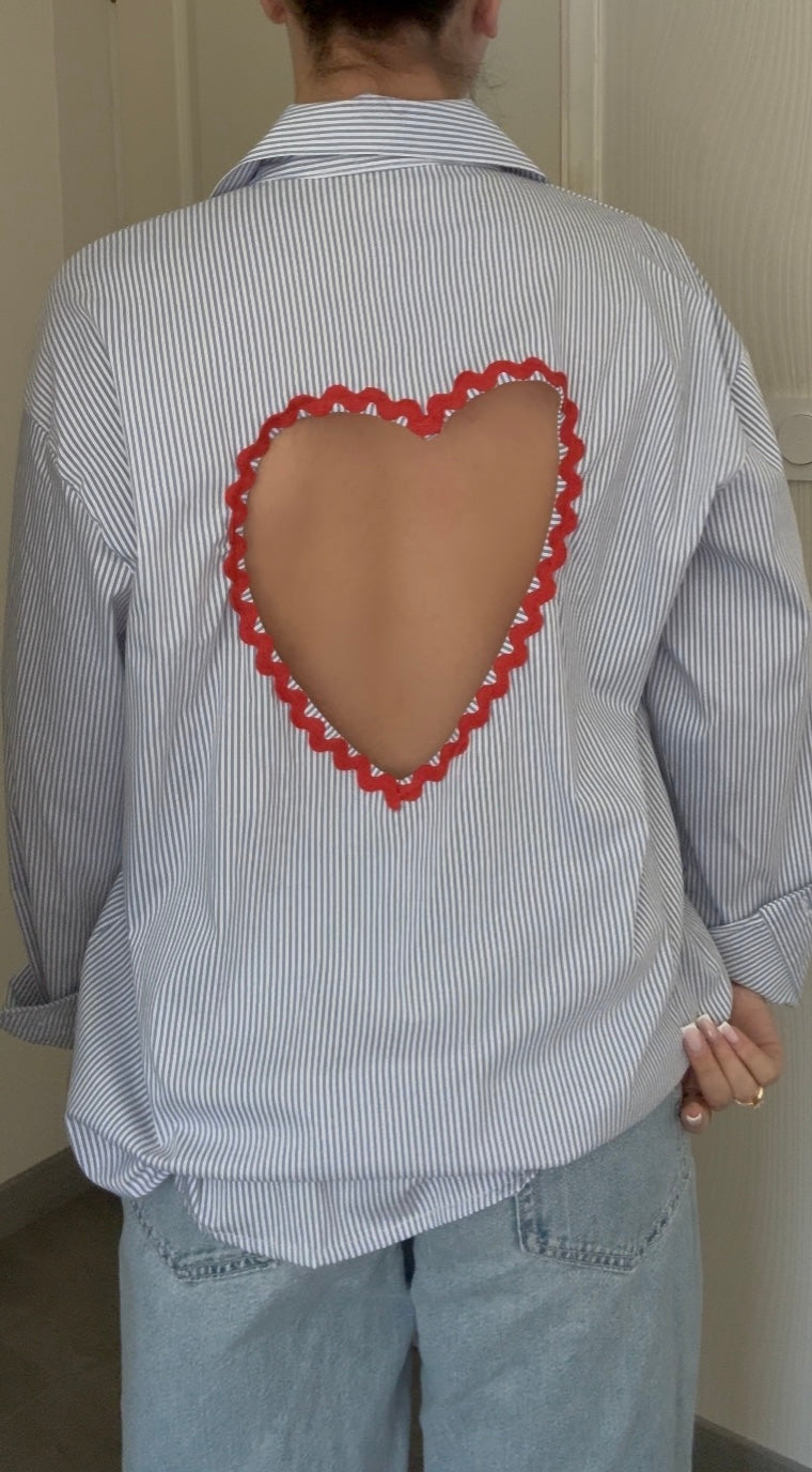 chemise dos nu coeur