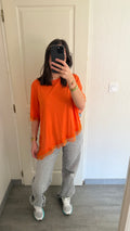 tee-shirt asymétrique dentelle